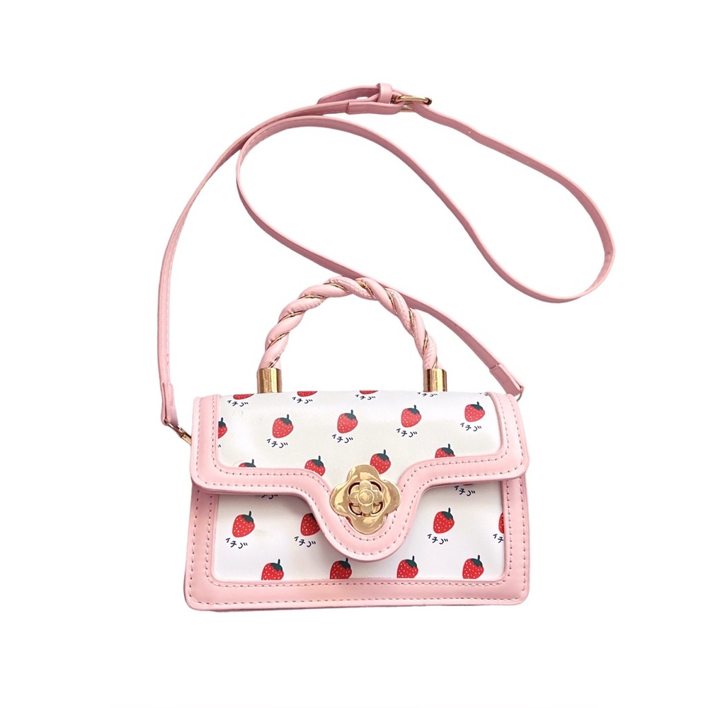 Strawberry Print 2-Way Mini Bag